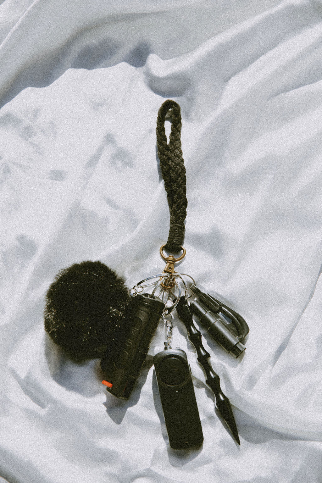 Blackout Macramé Safety Keychain