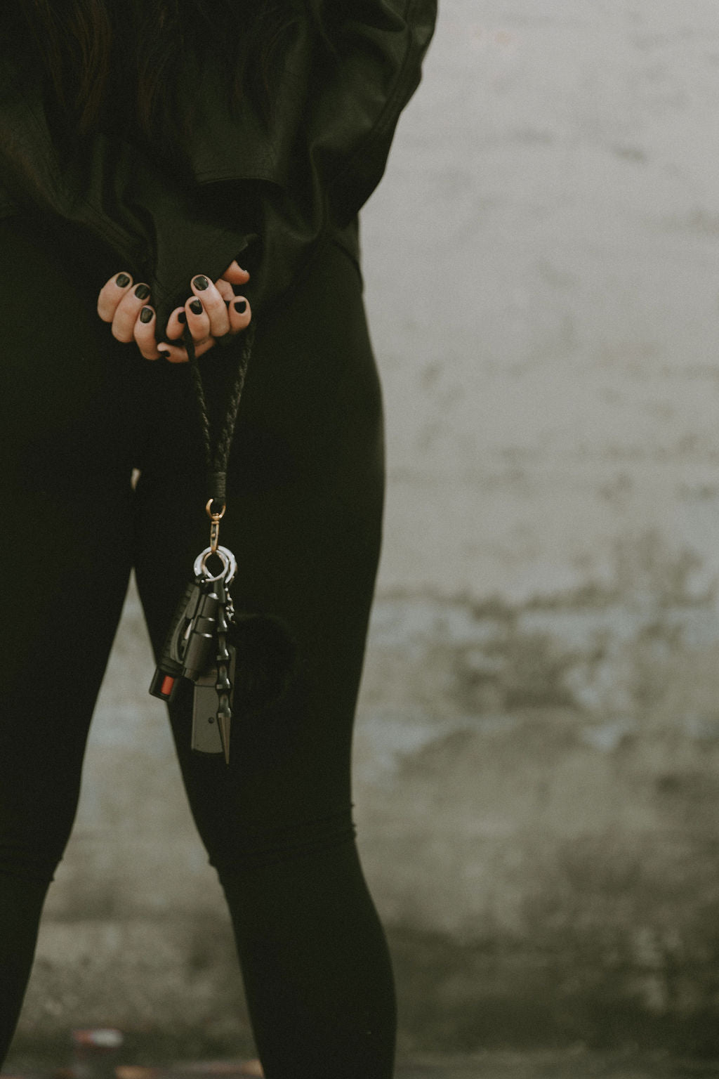 Blackout Macramé Safety Keychain