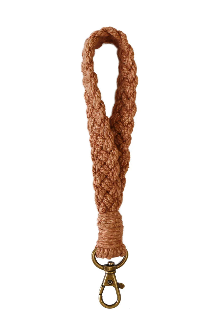 Boho Macrame Wristlet Keychain