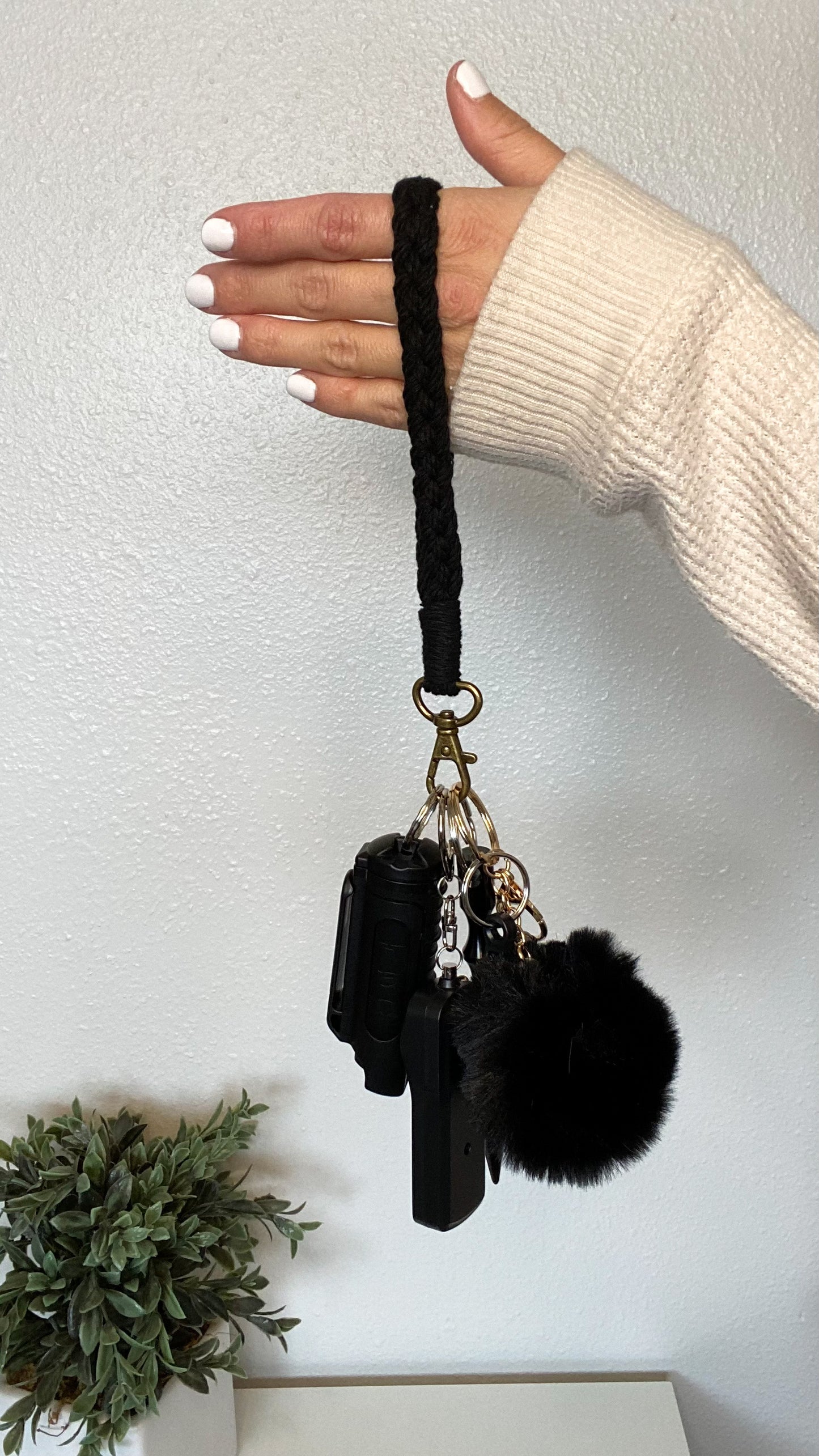 Blackout Macramé Safety Keychain