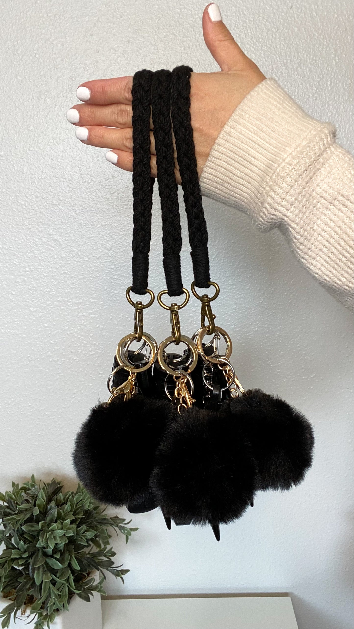 Blackout Macramé Safety Keychain